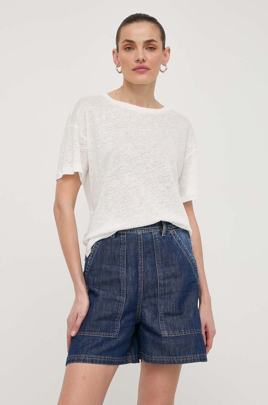 Weekend Max Mara vászon póló len bézs 2415941102600