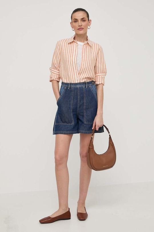 Weekend Max Mara vászon póló 2415941102600 bézs SS24