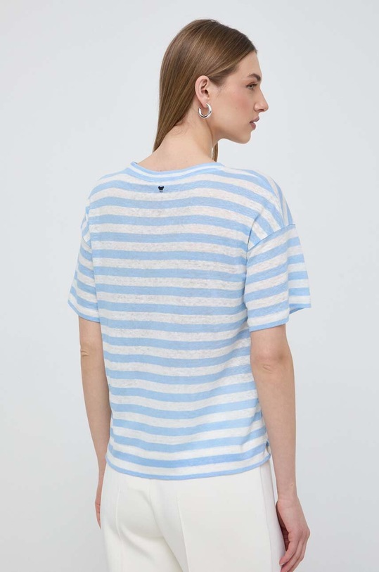 Одежда Льняная футболка Weekend Max Mara 2415941102600 голубой
