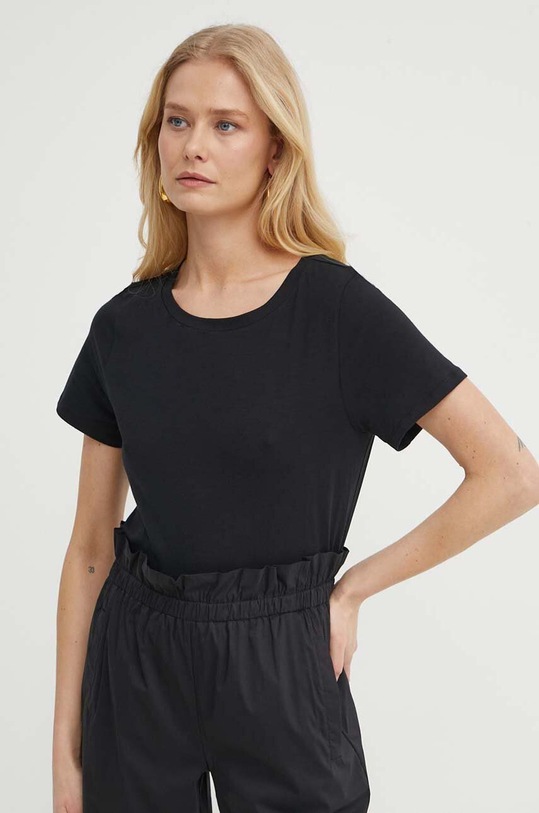 Weekend Max Mara t-shirt z elastanem czarny 2415971042600