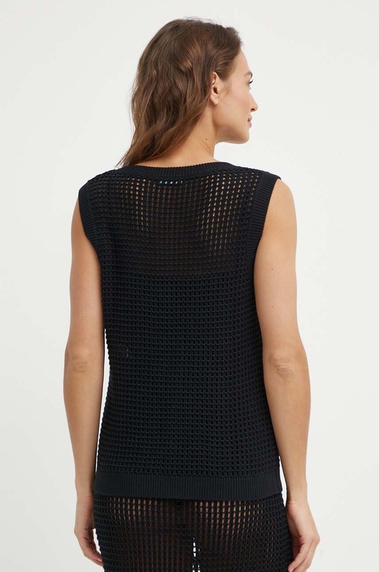 Îmbrăcăminte United Colors of Benetton vestă din bumbac 111TDH014 negru