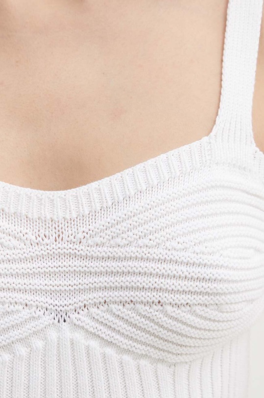 United Colors of Benetton top din bumbac 1594DH00Z alb