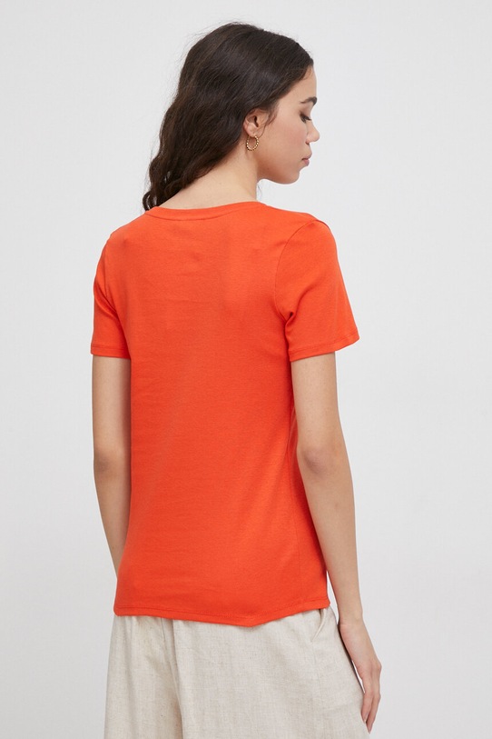 Odzież United Colors of Benetton t-shirt bawełniany 3GA2E4230 pomarańczowy
