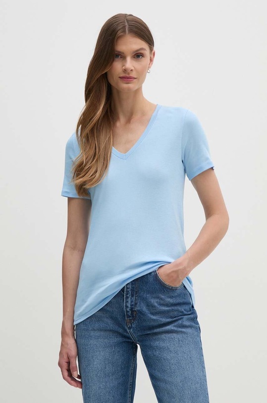 United Colors of Benetton tricou din bumbac albastru 3GA2E4230