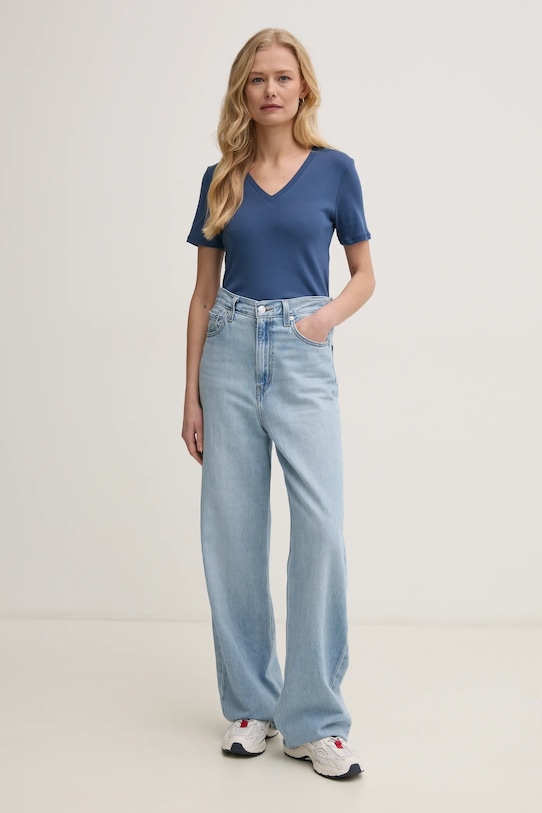 United Colors of Benetton tricou din bumbac 3GA2E4230 bleumarin AA00