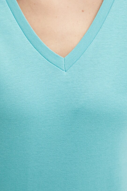 United Colors of Benetton tricou din bumbac 3GA2E4230 turcoaz