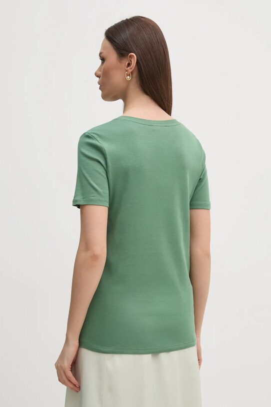 Одежда Хлопковая футболка United Colors of Benetton 3GA2E4230 зелёный