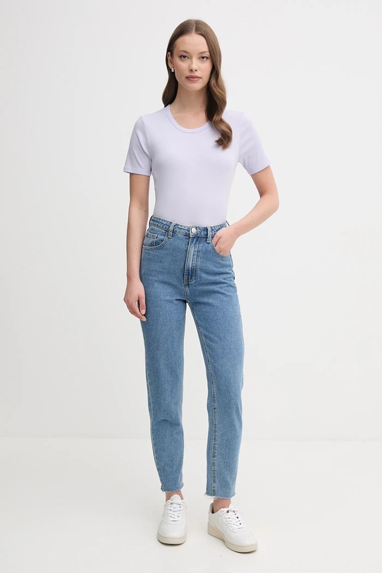 Βαμβακερό μπλουζάκι United Colors of Benetton 3GA2E16A0 μωβ AA00