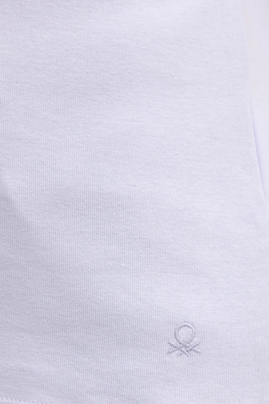 Βαμβακερό μπλουζάκι United Colors of Benetton 3GA2E16A0 μωβ