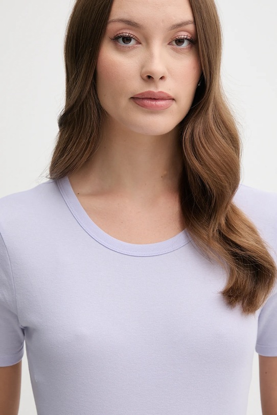 United Colors of Benetton t-shirt bawełniany fioletowy 3GA2E16A0