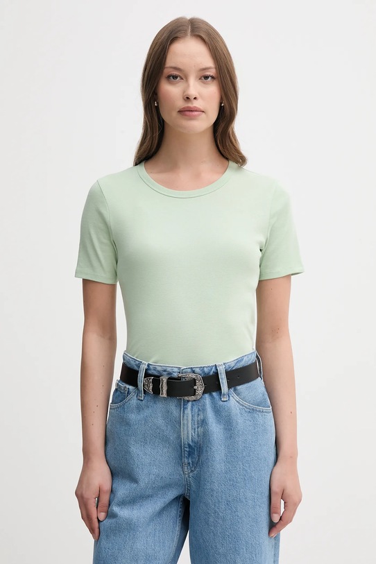 United Colors of Benetton t-shirt bawełniany bawełna zielony 3GA2E16A0
