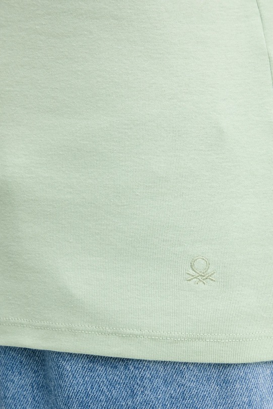 United Colors of Benetton t-shirt bawełniany 3GA2E16A0 zielony