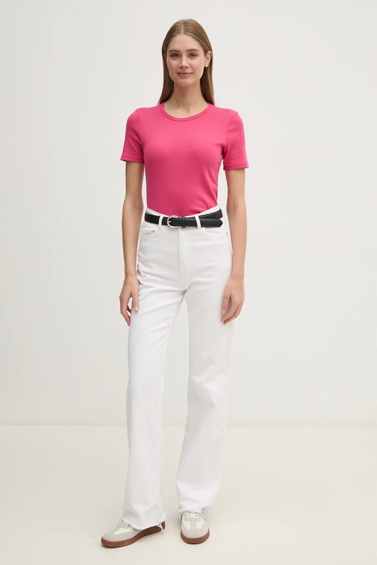 Хлопковая футболка United Colors of Benetton 3GA2E16A0 розовый AA00