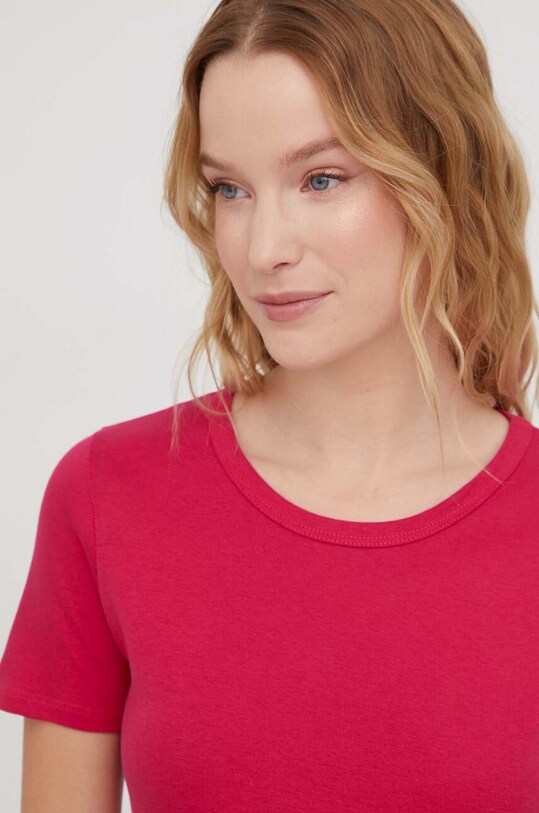 Бавовняна футболка United Colors of Benetton 3GA2E16A0 рожевий AA00