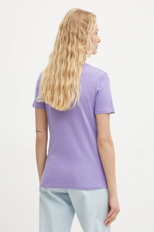Одежда Хлопковая футболка United Colors of Benetton 3GA2E16A0 фиолетовой