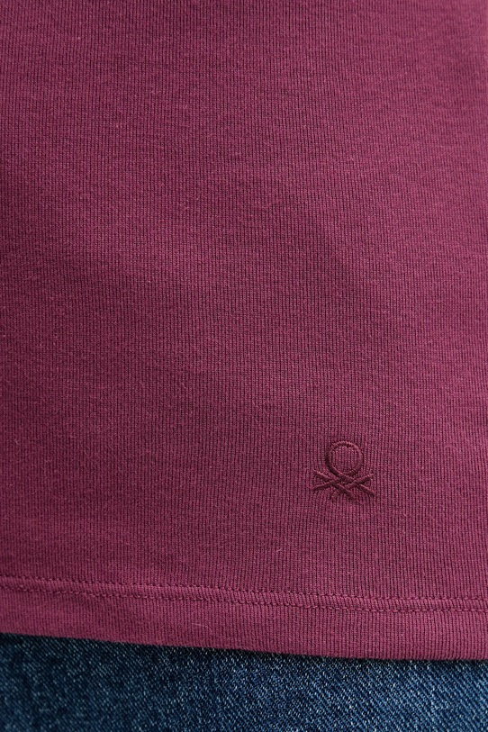Βαμβακερό μπλουζάκι United Colors of Benetton 3GA2E16A0 μωβ