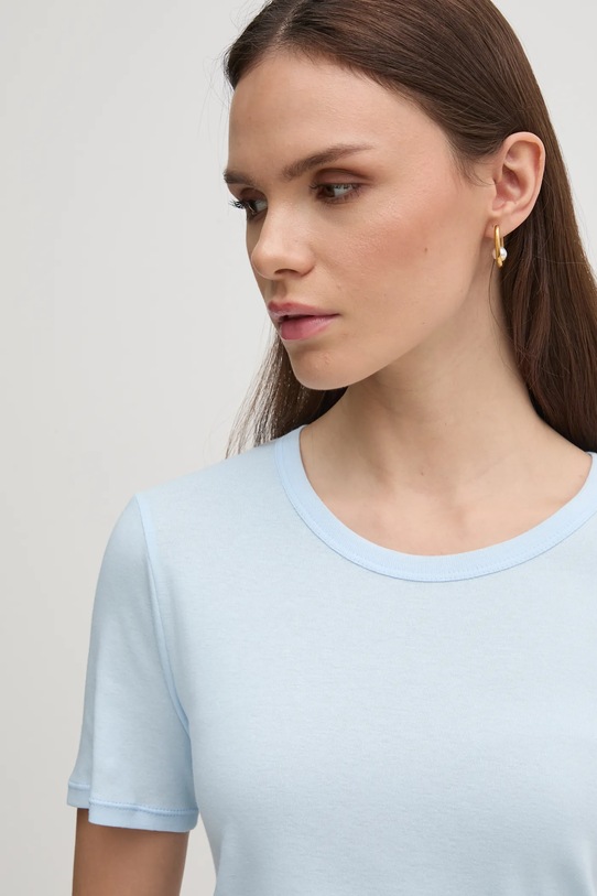 Одежда Хлопковая футболка United Colors of Benetton 3GA2E16A0 голубой