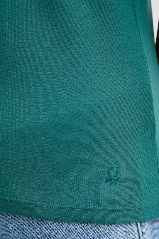 United Colors of Benetton tricou din bumbac 3GA2E16A0 turcoaz