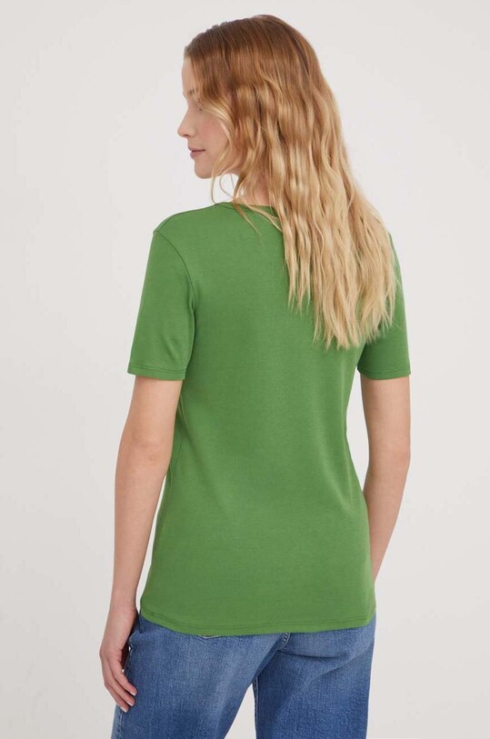 Одежда Хлопковая футболка United Colors of Benetton 3GA2E16A0 зелёный