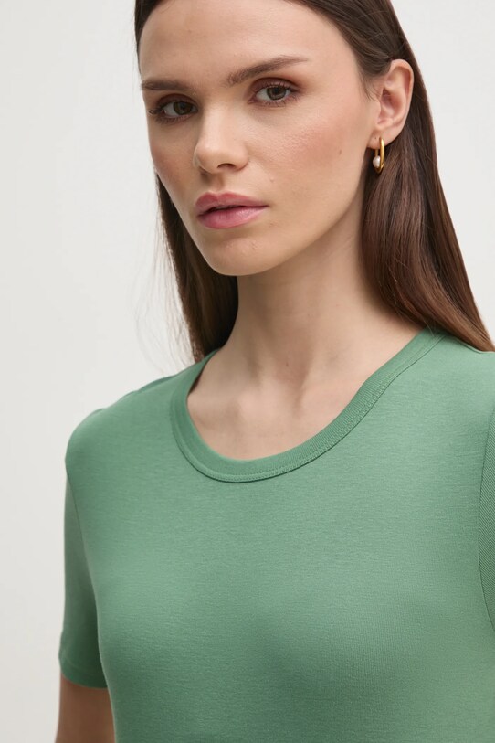Хлопковая футболка United Colors of Benetton зелёный 3GA2E16A0