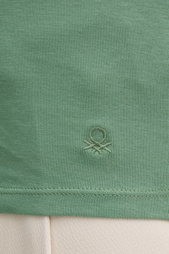 United Colors of Benetton t-shirt bawełniany 3GA2E16A0 zielony