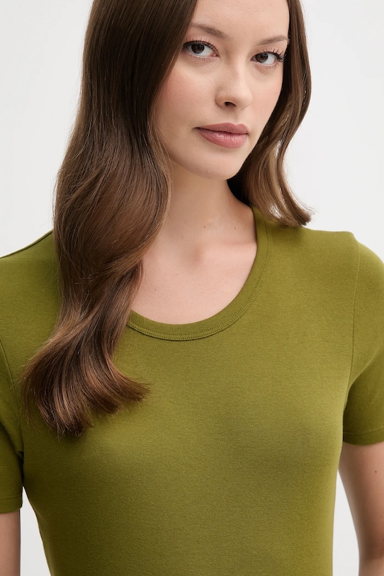United Colors of Benetton t-shirt bawełniany zielony 3GA2E16A0