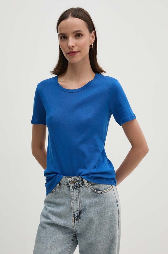 Bavlněné tričko United Colors of Benetton modrá 3GA2E16A0