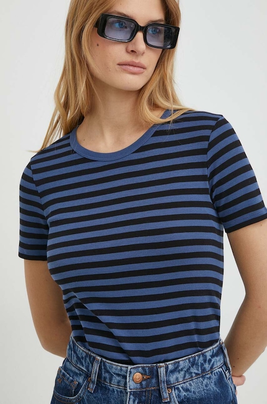 Bavlněné tričko United Colors of Benetton regular modrá 3OA6E16A0
