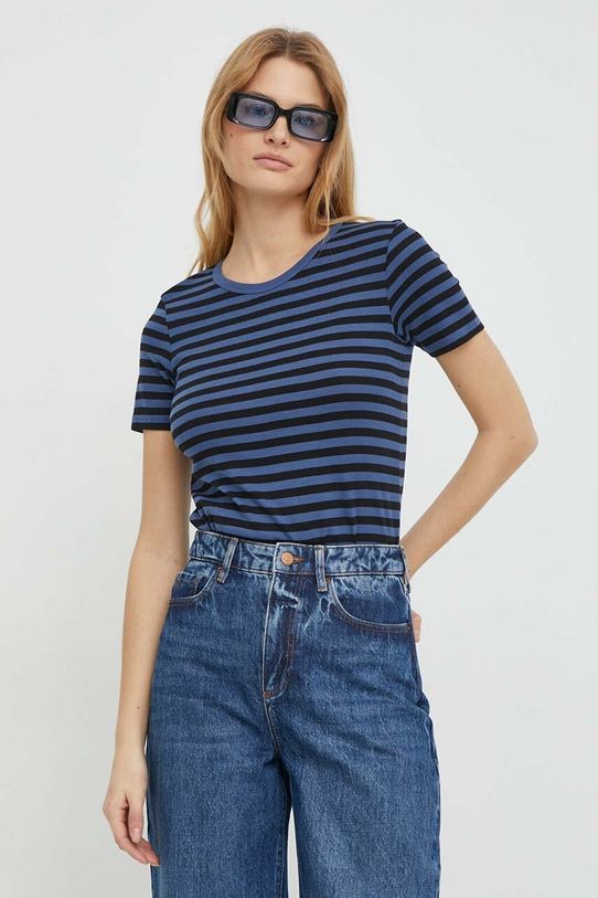 United Colors of Benetton tricou din bumbac albastru 3OA6E16A0