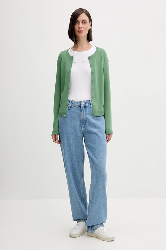 Одяг Бавовняна футболка United Colors of Benetton 3GA2E16A2 білий
