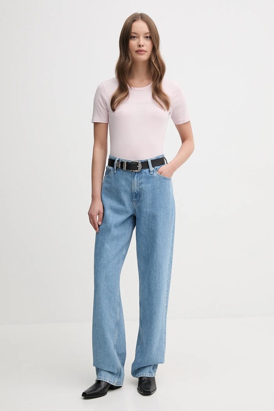 Βαμβακερό μπλουζάκι United Colors of Benetton 3GA2E16A2 ροζ AW25