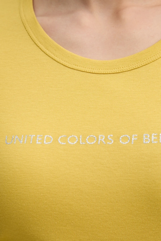 United Colors of Benetton tricou din bumbac 3GA2E16A2 galben