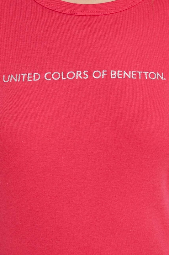 Хлопковая футболка United Colors of Benetton розовый 3GA2E16A2