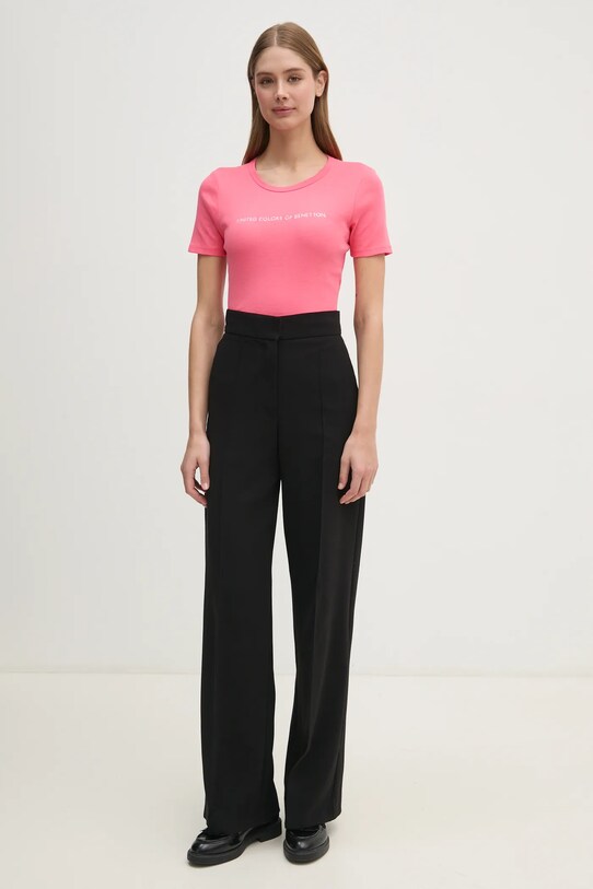 Хлопковая футболка United Colors of Benetton 3GA2E16A2 розовый SS25