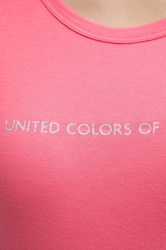 United Colors of Benetton tricou din bumbac 3GA2E16A2 roz