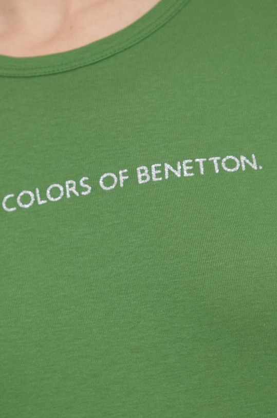 Бавовняна футболка United Colors of Benetton зелений 3GA2E16A2