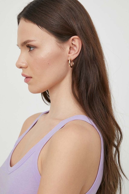 United Colors of Benetton top bawełniany fioletowy 3GA2E8397