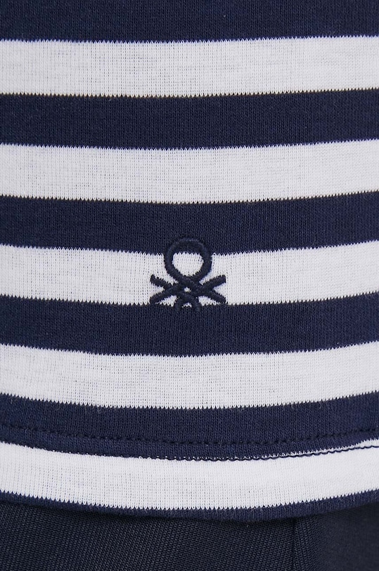 United Colors of Benetton top bawełniany 3OA6E8397 granatowy