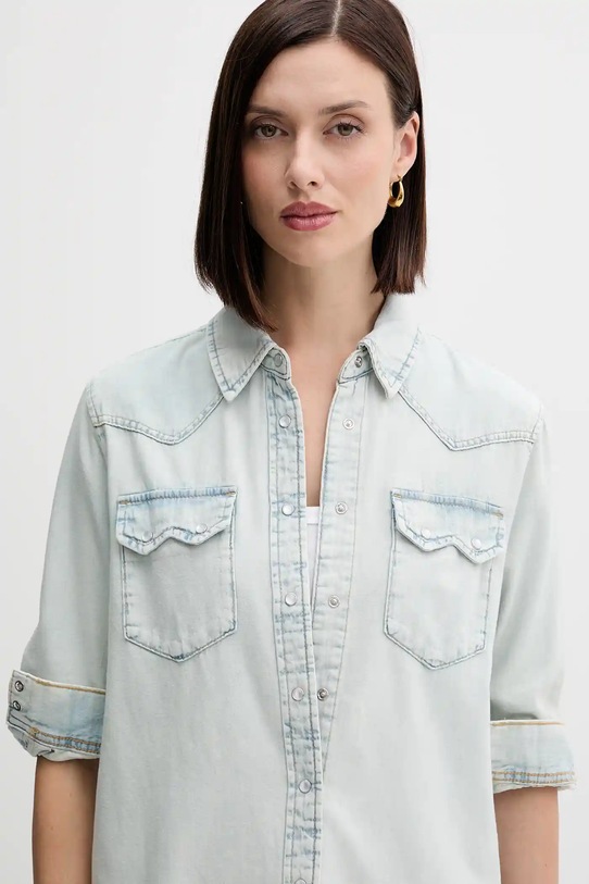 Džínová košile United Colors of Benetton modrá 5RZKDQ06T