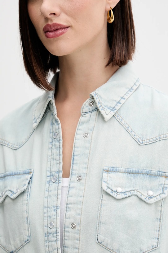 Džínová košile United Colors of Benetton 5RZKDQ06T modrá