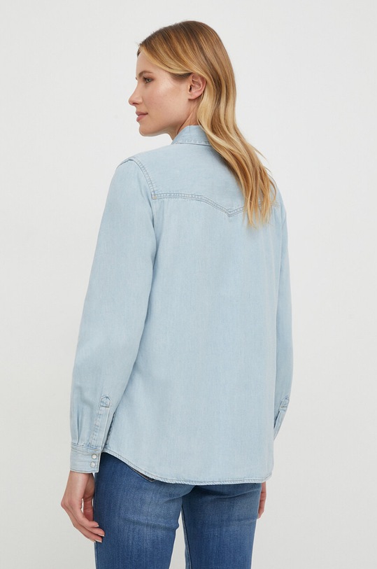 Odzież United Colors of Benetton koszula jeansowa 5RZKDQ06T niebieski