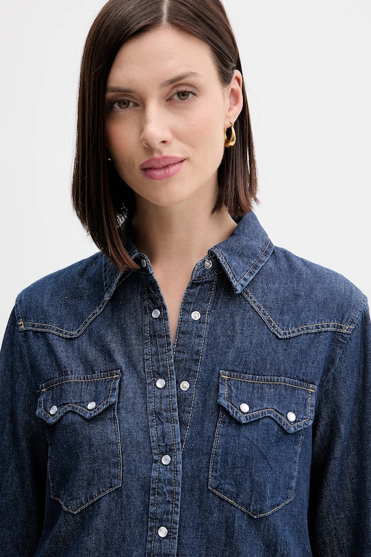 Džínová košile United Colors of Benetton modrá 5RZKDQ06T