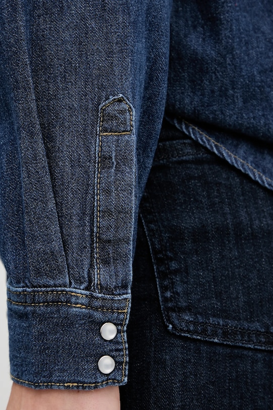 Džínová košile United Colors of Benetton 5RZKDQ06T modrá