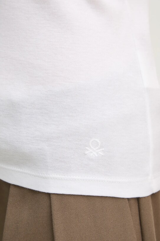 United Colors of Benetton tricou din bumbac 3GA2D1066 alb