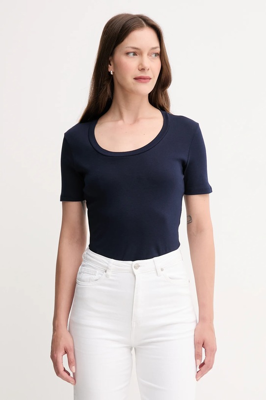 United Colors of Benetton t-shirt bawełniany granatowy 3GA2D1066