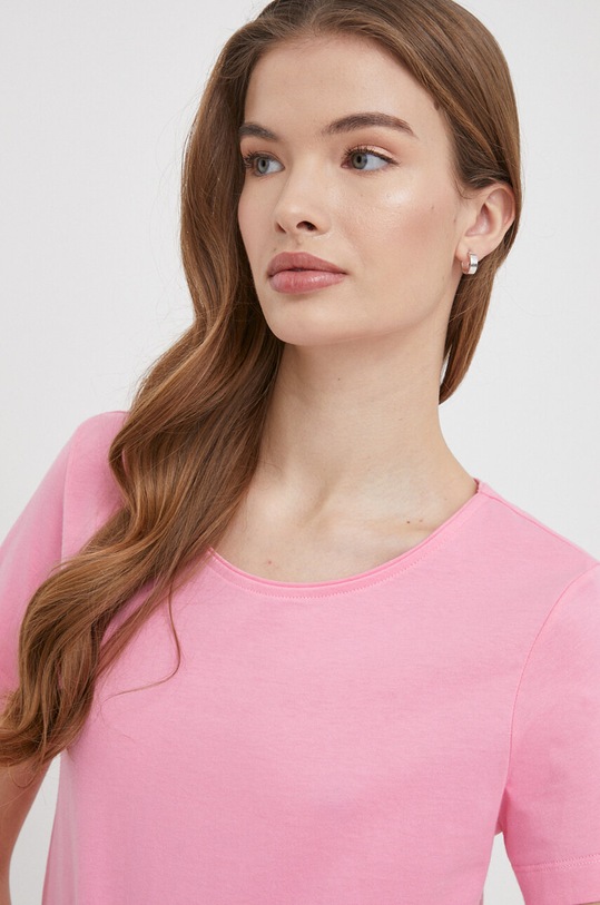 Odzież United Colors of Benetton t-shirt bawełniany 3096D106O różowy