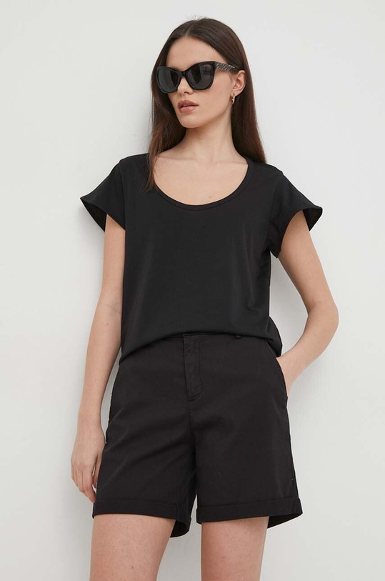 United Colors of Benetton t-shirt bawełniany bawełna czarny 3096DV01B