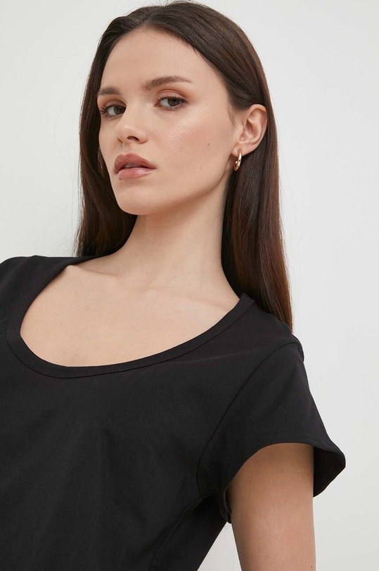 United Colors of Benetton t-shirt bawełniany czarny 3096DV01B