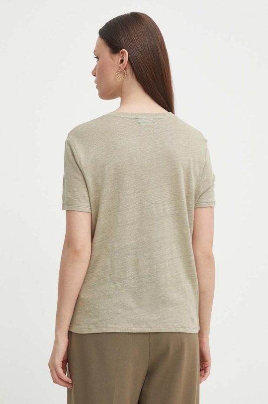 Одяг Льняна футболка United Colors of Benetton 3KGQD106U зелений