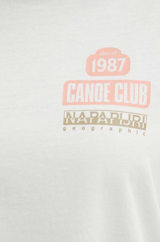 Napapijri t-shirt bawełniany S-Howard NP0A4HOKN1A1 beżowy